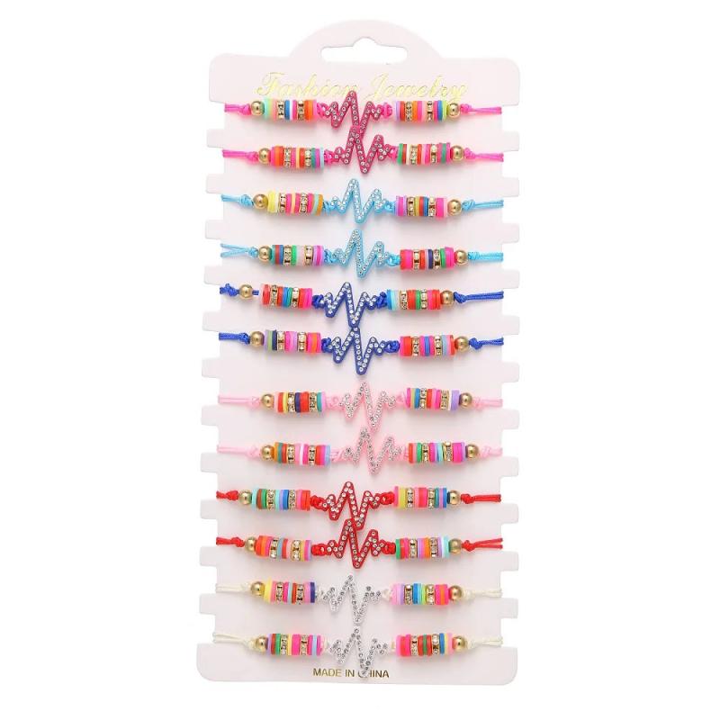 12 Pcs Crystal Water Ripple Bracelets Vintage Multilayer Cuff Bangles