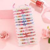 12 Pcs Crystal Water Ripple Bracelets Vintage Multilayer Cuff Bangles