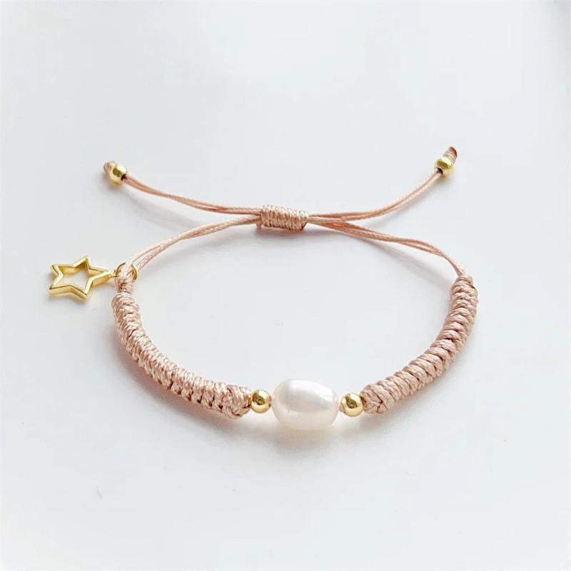 Freshwater Pearl Copper Beads Bracelet with Star