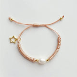 Freshwater Pearl Copper Beads Bracelet with Star