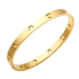 Moon Star Friendship Bracelets Stainless Steel Ladies Cuff Bangle