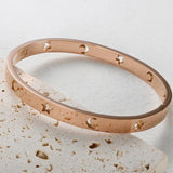 Moon Star Friendship Bracelets Stainless Steel Ladies Cuff Bangle