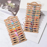 12Pcs Elephant Beads Charms Bracelet Set Adjustable Rope Wristband Women Jewelry
