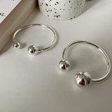 Silver Double Ball Bracelet Women Girl Birthaday Gift