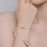 Women Heart Shape Bracelet Adjustable Bangle Birthday Gift