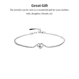 Women Heart Shape Bracelet Adjustable Bangle Birthday Gift