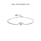Women Heart Shape Bracelet Adjustable Bangle Birthday Gift