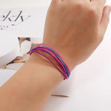 Boho Colorful Hand Woven Rope Chain Bracelet Set