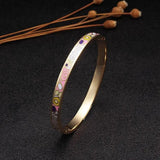Enamel Stainless Steel Cuff Bangles for Wedding Party