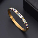 Enamel Stainless Steel Cuff Bangles for Wedding Party