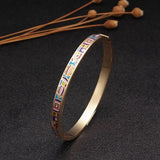 Enamel Stainless Steel Cuff Bangles for Wedding Party