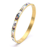 Enamel Stainless Steel Cuff Bangles for Wedding Party