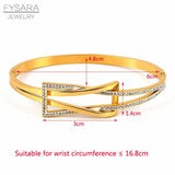 Retro Crystals Knot Bracelet Stainless Steel Bangle Woman Charms