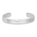 316L Stainless Steel Leaves Bangle Golden 18K Cuff Bracelet