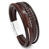 Hand-woven Leather Bangles Men's Bracelet