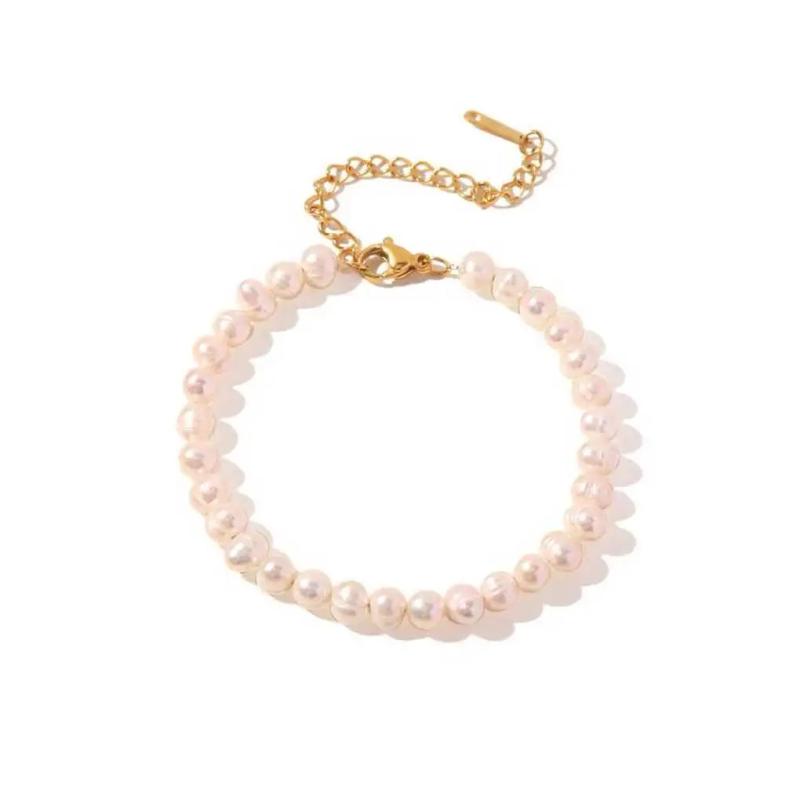 Freshwater Pearl Bracelet Bead INS Style Adjustable Hand Chain Wedding Daily