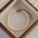 Freshwater Pearl Bracelet Bead INS Style Adjustable Hand Chain Wedding Daily