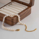 Freshwater Pearl Bracelet Bead INS Style Adjustable Hand Chain Wedding Daily