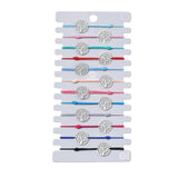 12 Colors Charm Silver Pendent Bracelet Party Jewelry Rope Chain for Women