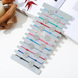 12 Colors Charm Silver Pendent Bracelet Party Jewelry Rope Chain for Women