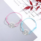 12 Colors Charm Silver Pendent Bracelet Party Jewelry Rope Chain for Women