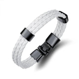 3-Layer Leather Bracelets & Bangles Men Charm Jewelry