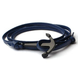 Anchor Bracelet Dark Brown Rope Chain Unisex Man Bracelet Drop