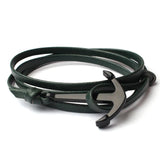 Anchor Bracelet Dark Brown Rope Chain Unisex Man Bracelet Drop