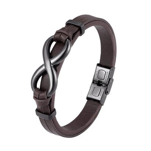 Men Leather Bracelet Bangle Stylish Male Wristband Man Bracelets Accessory