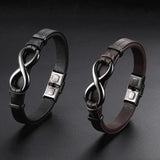 Men Leather Bracelet Bangle Stylish Male Wristband Man Bracelets Accessory