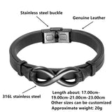 Men Leather Bracelet Bangle Stylish Male Wristband Man Bracelets Accessory