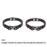 Men Leather Bracelet Bangle Stylish Male Wristband Man Bracelets Accessory