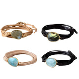 Bohemian Adjustable Rope Wrist Hand Jewelry Stone Bracelet