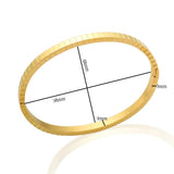 Corrosion Stripe Stainless Steel Bracelet with Cubic Zirconia