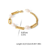 Vintage Geometric Pearl Bracelet for Party