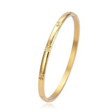 Minimalist Sun Flower Steel Bangle Bracelet