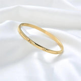 Minimalist Sun Flower Steel Bangle Bracelet