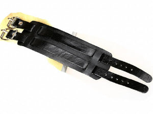 Brown Red Vintage Double Buckles Clasp Wide Wrap Belt Leather Bracelet