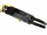 Brown Red Vintage Double Buckles Clasp Wide Wrap Belt Leather Bracelet