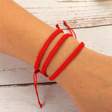 12pcs Red Braided Rope Bracelet Lucky Blessing Prayer Couples Jewelry