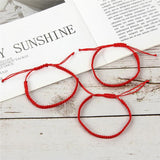 12pcs Red Braided Rope Bracelet Lucky Blessing Prayer Couples Jewelry