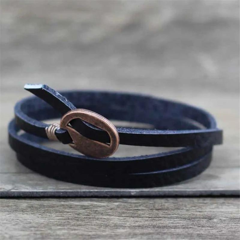 Vintage Multilayer Wrap Leather Bracelet Unisex Bangle