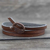 Vintage Multilayer Wrap Leather Bracelet Unisex Bangle
