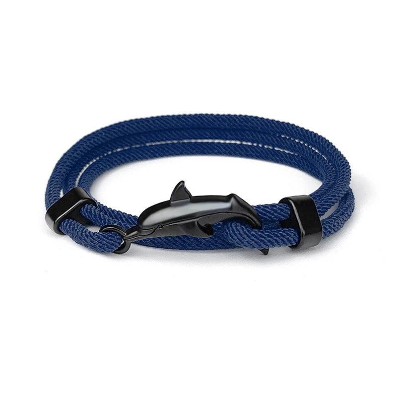 Pirate Naval Style Dolphin Whale Charm Bracelet Casual Rope Jewelry