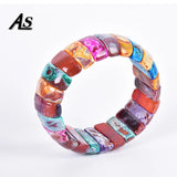 Asingeloo Color Agate Stone Beads Bracelets for Women