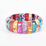 Asingeloo Color Agate Stone Beads Bracelets for Women