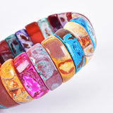 Asingeloo Color Agate Stone Beads Bracelets for Women