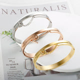 Stainless Steel Chain Link Buckle Bracelet Bangle Punk Jewelry