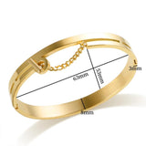Stainless Steel Chain Link Buckle Bracelet Bangle Punk Jewelry