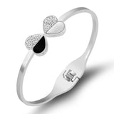 Summer Shell Heart Cuff Bracelets Bangles Zirconia Crystals Wedding Gift